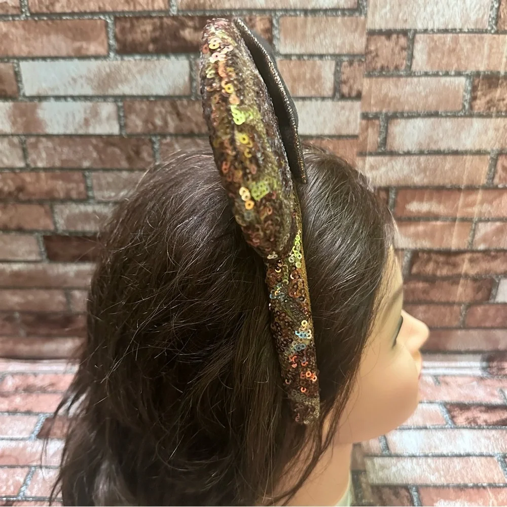 Disney Brown and Gold Kids Mouse Ears Headband